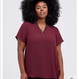 Zinfandel/red torrid blouse